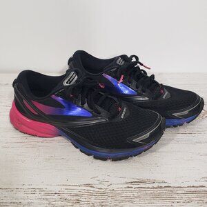 Brooks Women's Black with Pink and Purple Accent Running Sneakers